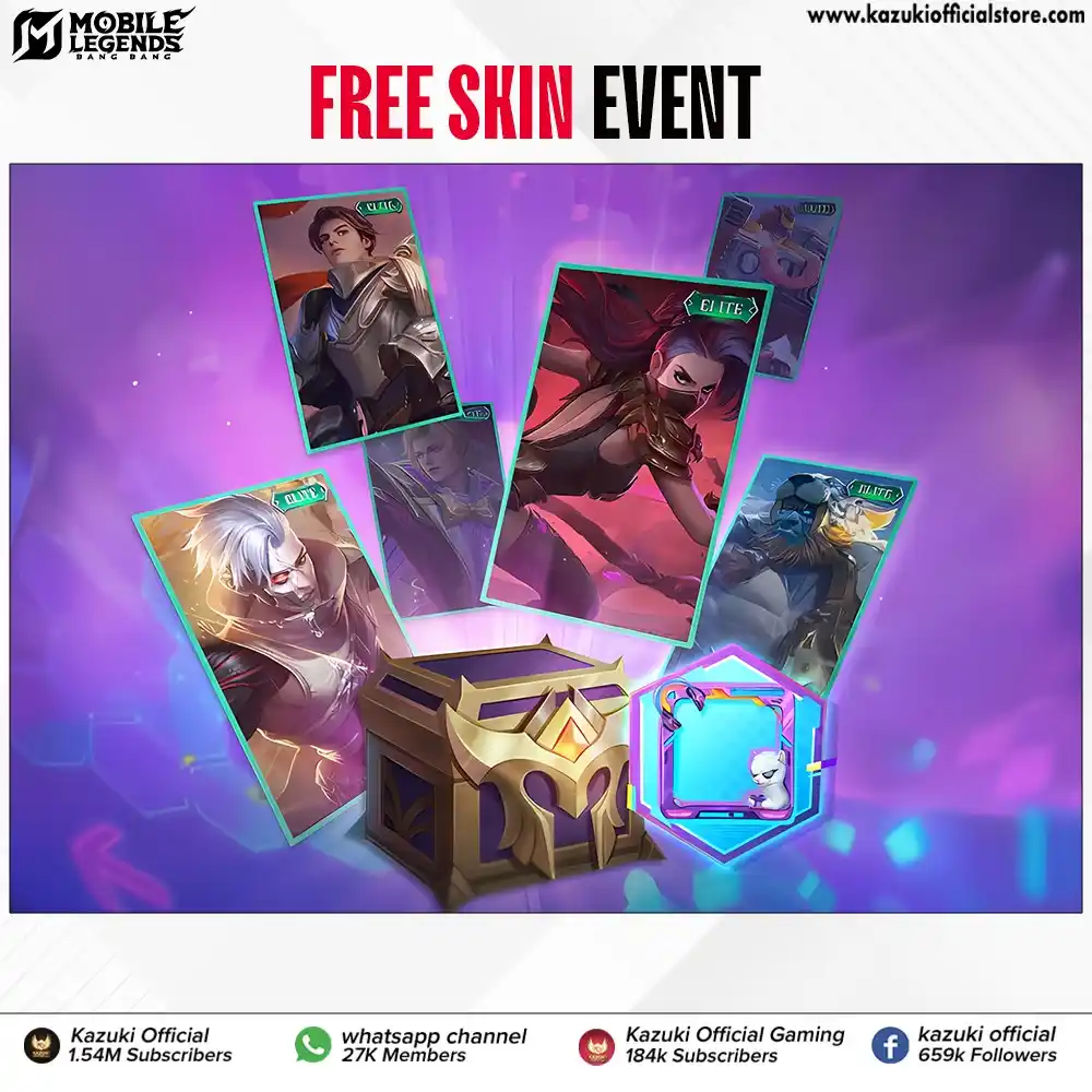 Image from Kazuki Official: 🎁 FREE Skin & Border Event is coming soon to Latin America! Get ready...