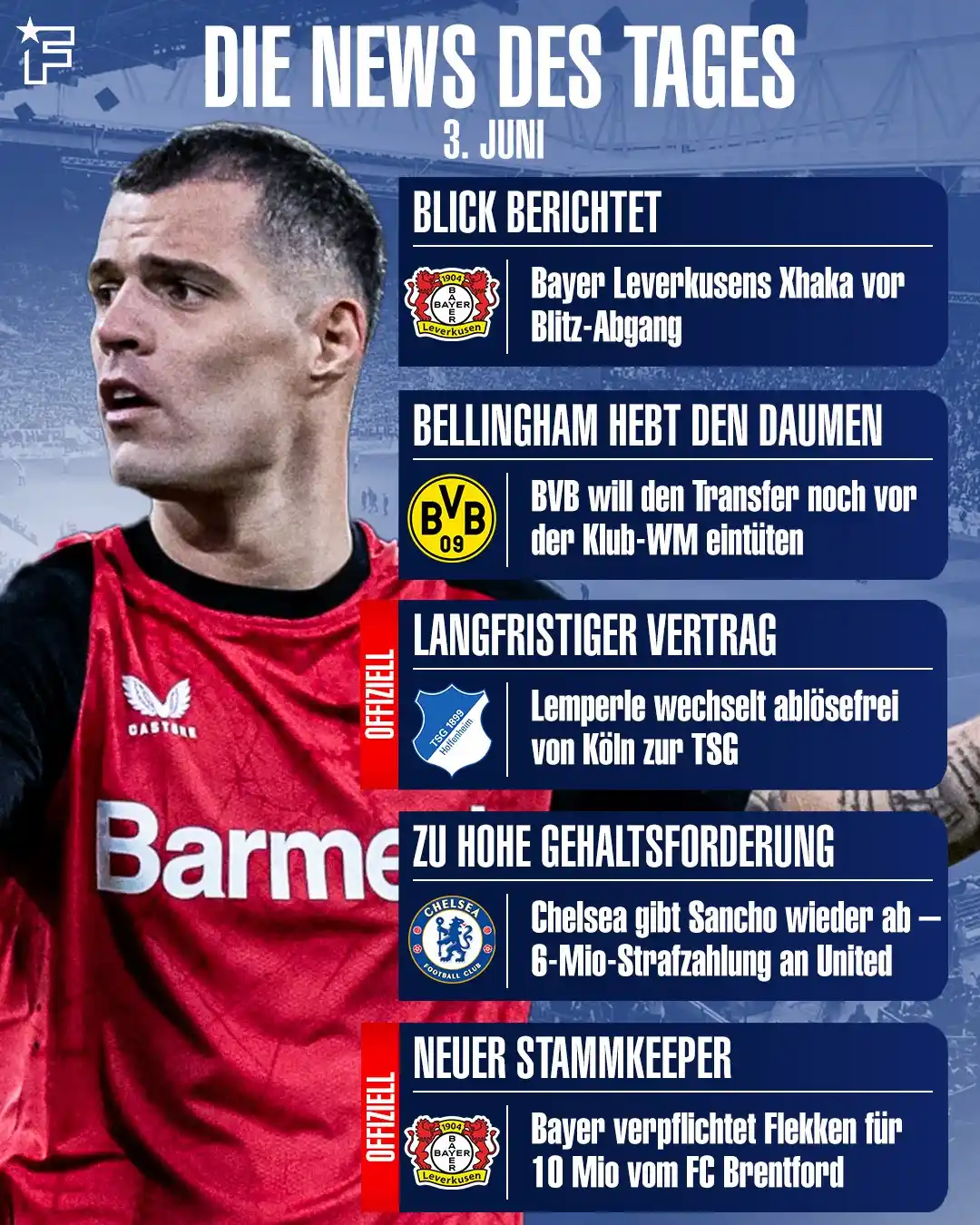 Image from Fussballtransfers.com: 🌜 *FT-Nightwatch* Der Aderlass in Leverkusen geht womöglich weiter �...