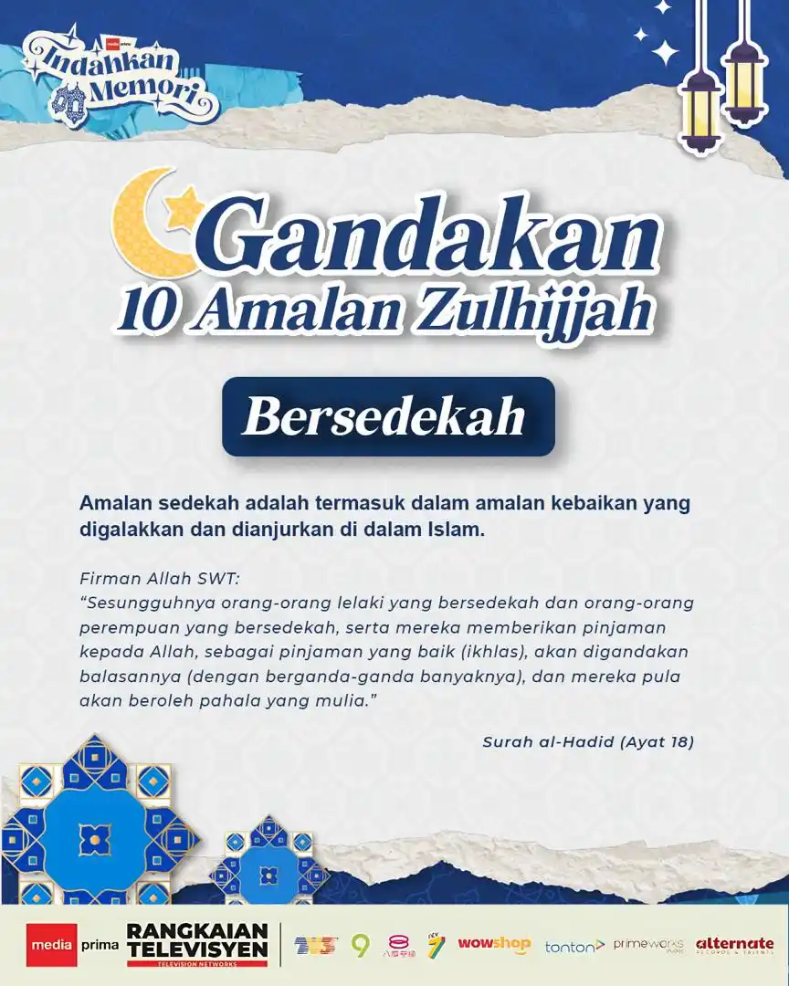 Image from TV3 Malaysia: 🌙✨ Gandakan pahala di 10 hari terawal Zulhijjah! Aidiladha bukan han...