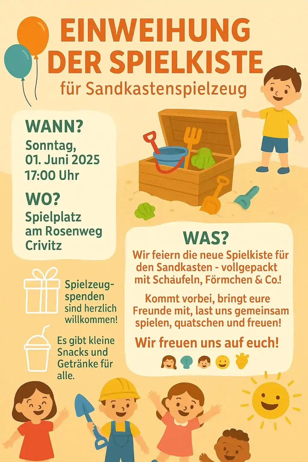 Image from Annas LADEN Schaukasten Crivitz & Umgebung: 🎉 Hurra – die neue Spielzeugkiste ist da! 🎉 Zur Einweihung laden wir...