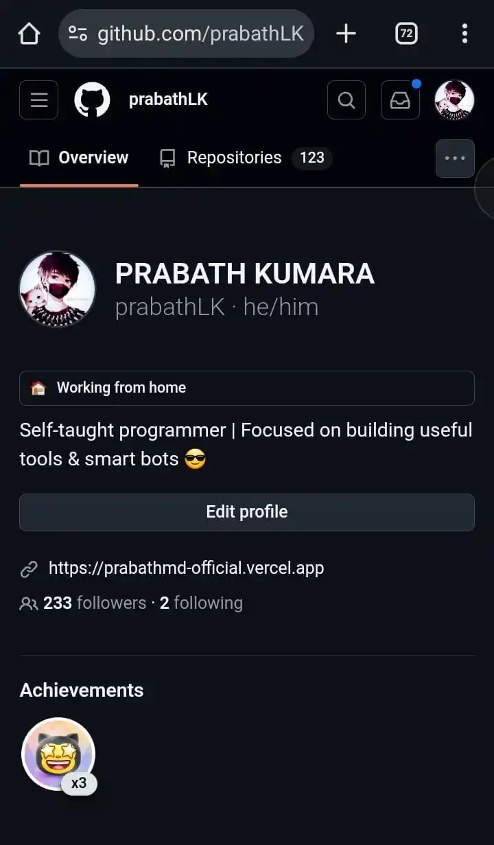 Image from PRABATH-MD Updates: *🚀 I'm Back on GitHub! 😎* *My banned account has been restored — fin...