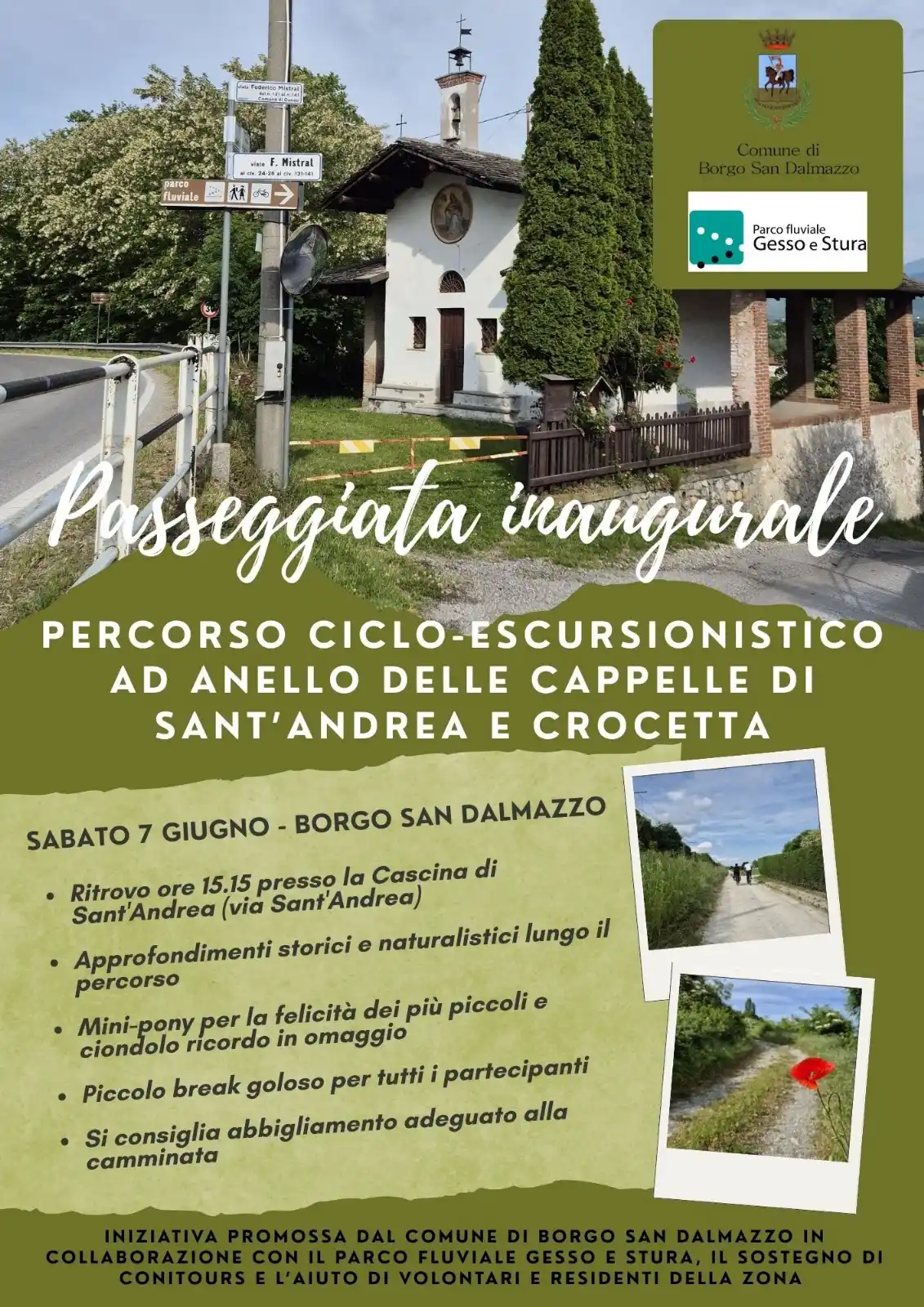 Image from Comune di Borgo San Dalmazzo: 📣 Inaugurazione del percorso ad anello delle cappelle di Sant’Andrea ...