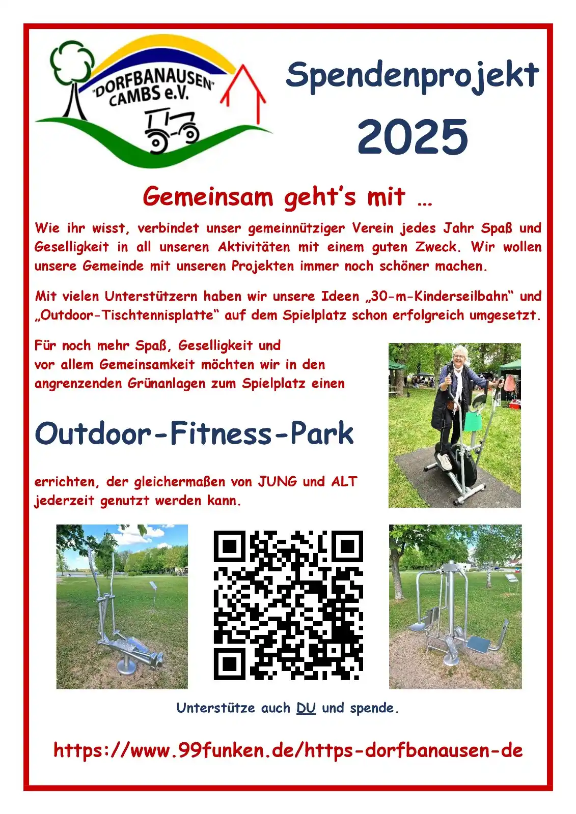 Image from Annas LADEN Schaukasten Crivitz & Umgebung: Mach mit – Spende für unseren Outdoor-Fitness-Park! Unser gemeinnützi...