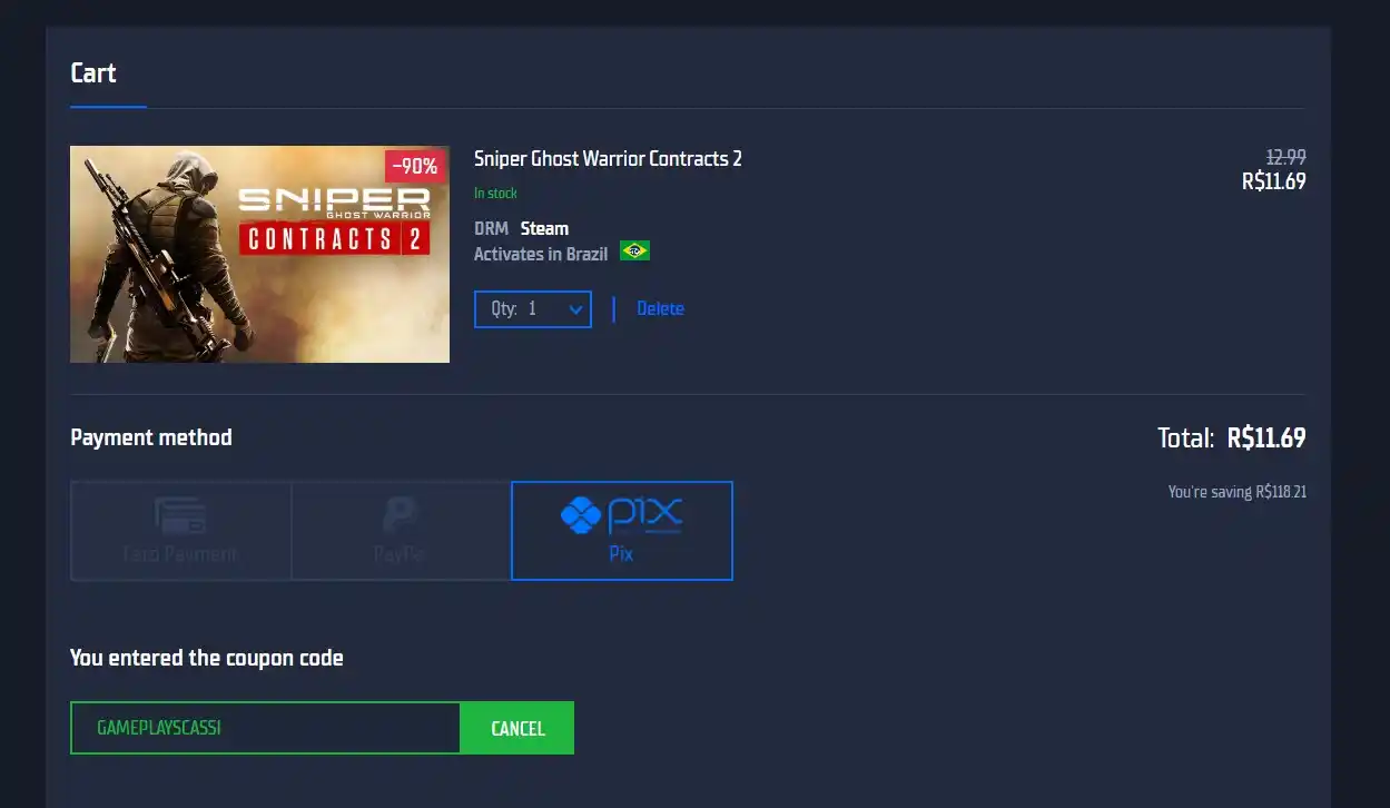 Image from Ofertas - GamePlaysCassi: Menor preço que eu já vi Sniper Ghost Warrior Contracts 2 por R$ 11,6...