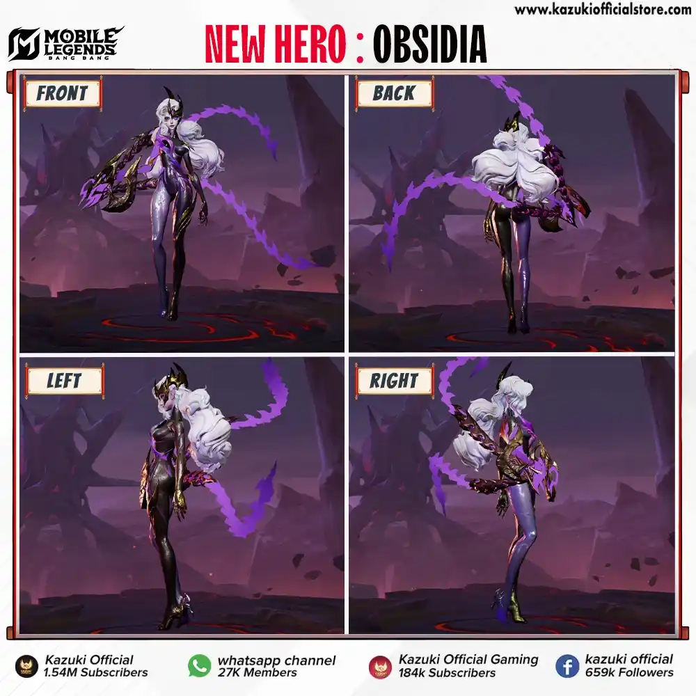 Image from Kazuki Official: 🖤 NEW HERO: OBSIDIA – FORMER RULER OF THE ABYSS! Get a full 360° pre...