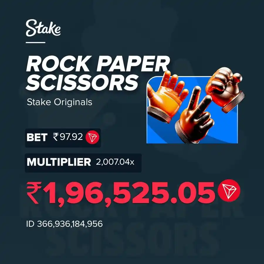 Image from Stake India Community 🇮🇳: ✊✋✌️ Play now! 👇 https://stake.bet/casino/games/rock-paper-scissors...