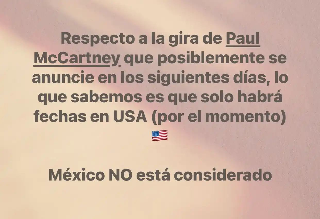 Fan Project Paul McCartney MX 🍏🇲🇽 post