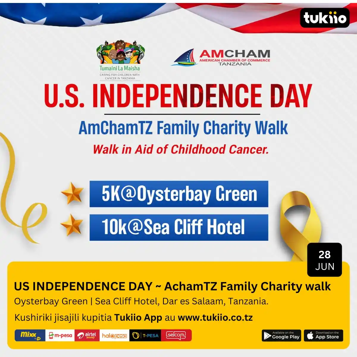 Image from Tukiio: ✨Sherehe za Siku ya Uhuru wa Marekani 🇺🇸mwaka huu zitakuwa Mwendo wa...