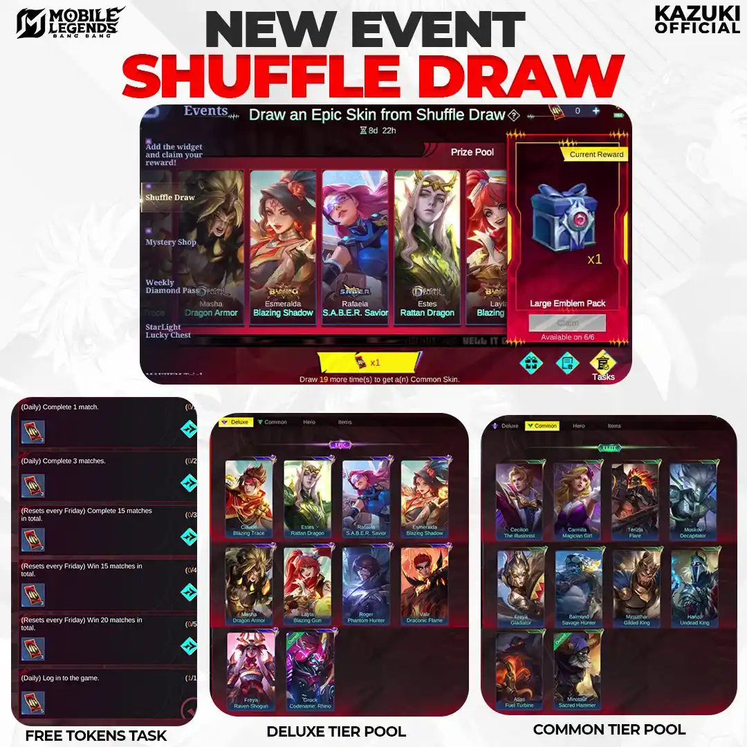 Image from Kazuki Official: 🎰 SHUFFLE DRAW IS RETURNING WITH THE ALLSTAR EVENT! The fan-favorite...