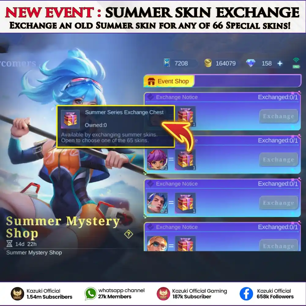 Image from Kazuki Official: 🌴 SUMMER SKIN EXCHANGE – COMING SOON! Moonton is planning to revamp ...