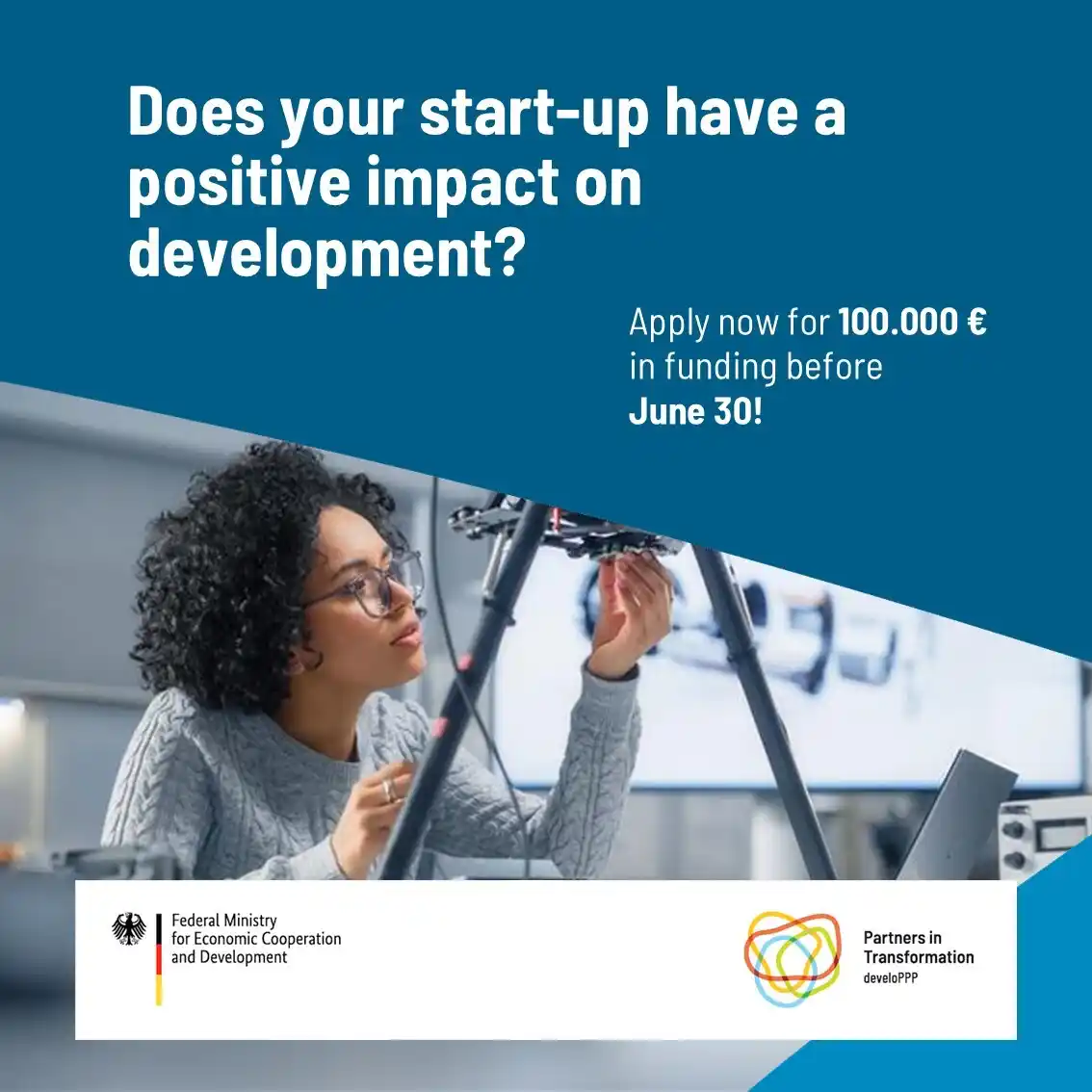 Image from Impact Hub Kigali: 🚨The develoPPP Ventures Q2 2025 Call is LIVE! What could €100K in no...