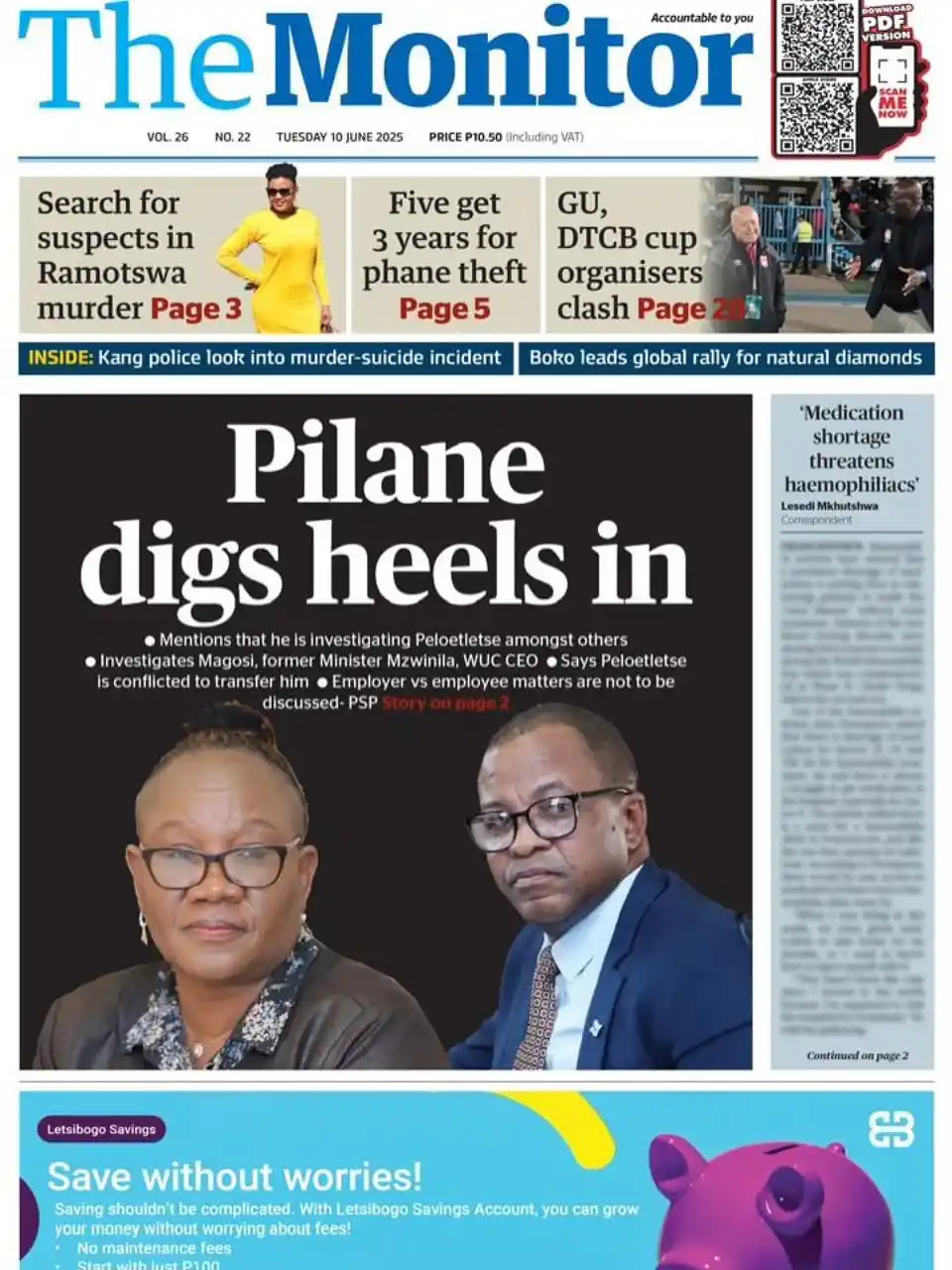 Image from The Hotwire Family of Brands : *THE MONITOR* *LEAD STORY/S* Search for suspects in Ramotswa murder ...