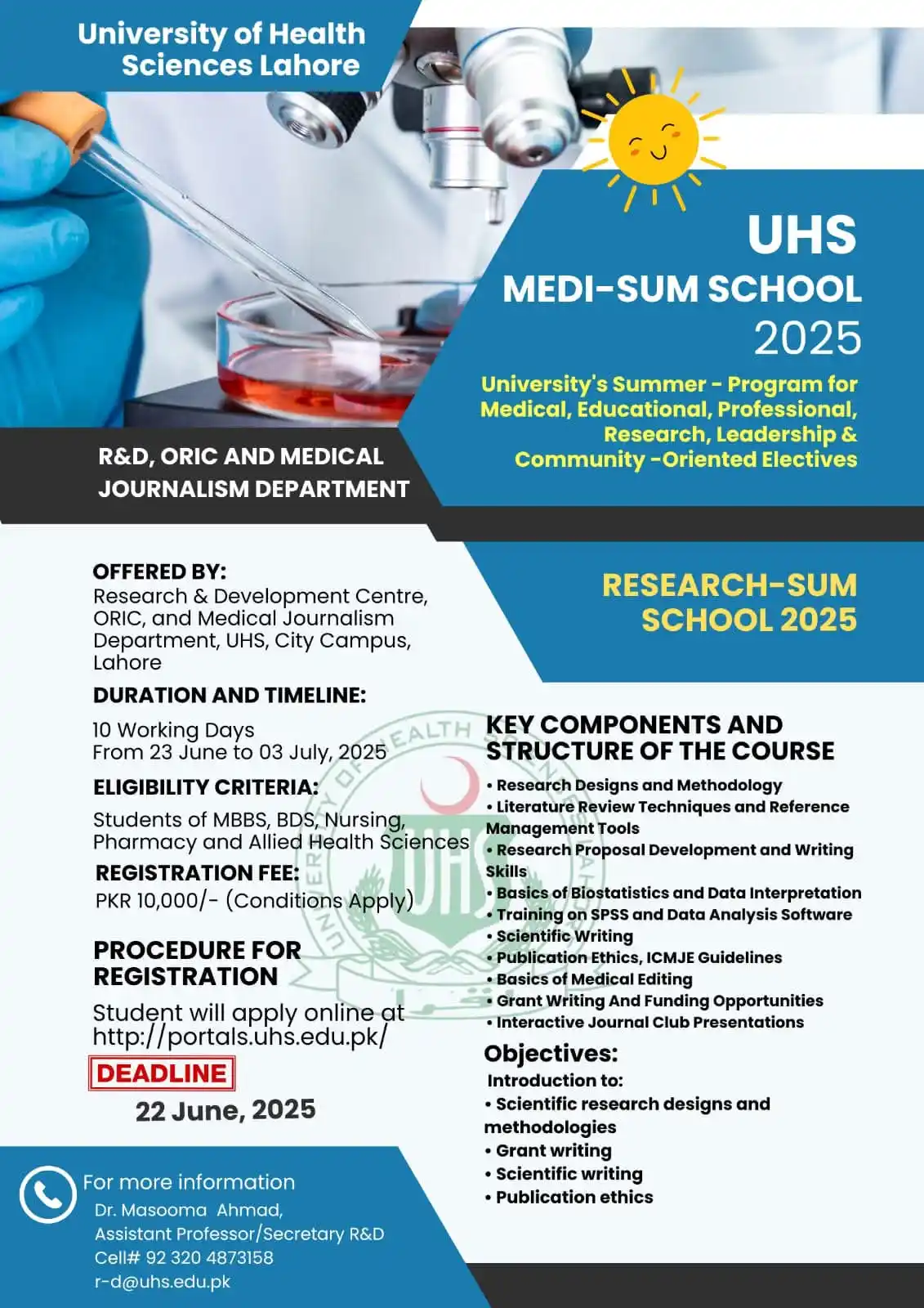 Image from NURSING CHANNEL(Sir Saeed): `𝐔𝐇𝐒 𝐌𝐄𝐃𝐈-𝐒𝐔𝐌 𝐒𝐂𝐇𝐎𝐎𝐋 𝟐𝟎𝟐𝟓` University's Summer-Pro...