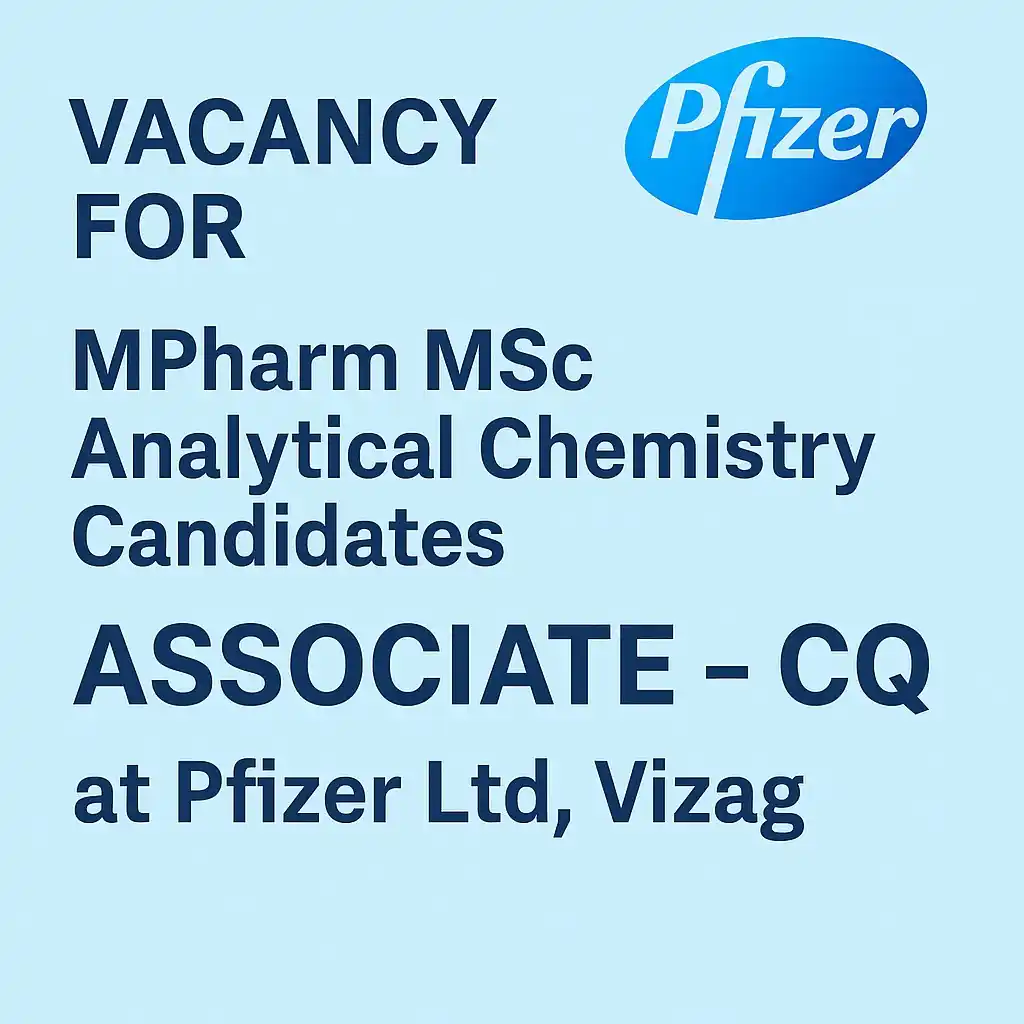 Image from GPATINDIA.COM: *Vacancy for MPharm MSc Analytical Chemistry Candidates for Associate ...