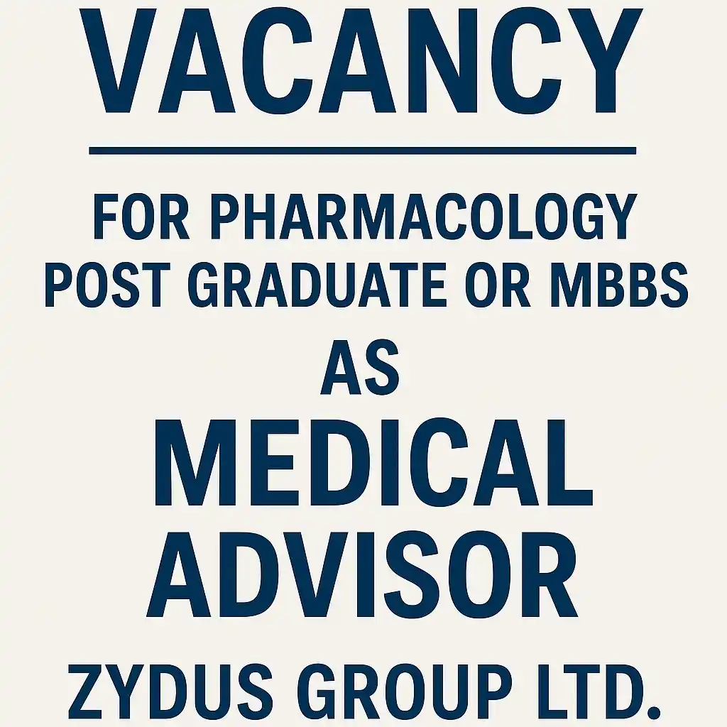 Image from GPATINDIA.COM: *Vacancy for Pharmacology Post Graduate or MBBS as Medical Advisor at ...