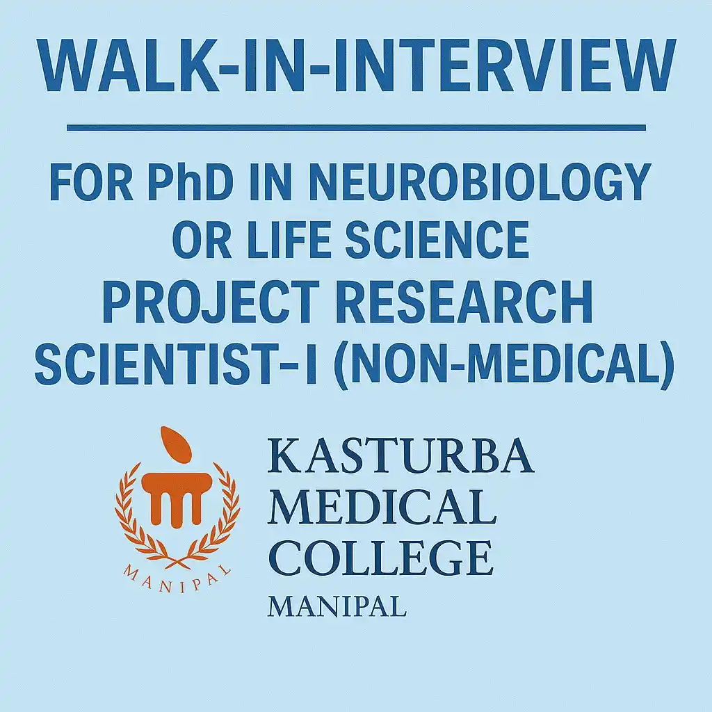 Image from GPATINDIA.COM: *Walk-in-Interview for Project Research Scientist- I (Non-Medical) at ...