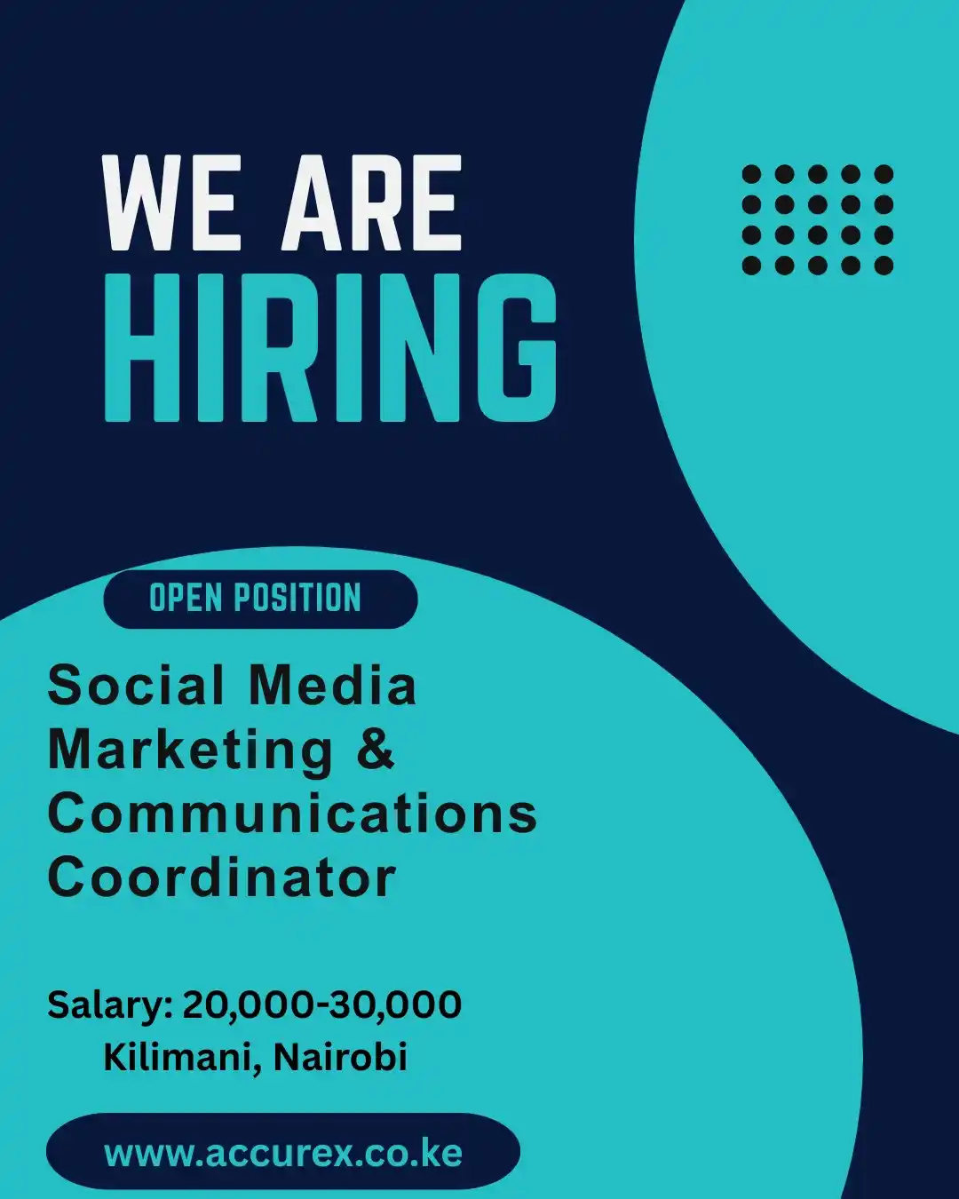 Image from ANNECARE RECRUITING HUB CHANNEL 🇰🇪+254712819572: We’re Hiring! Social Media Marketing & Communications Coordinator 📍 S...