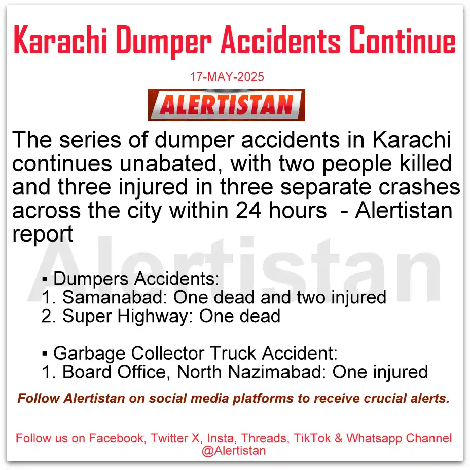 Image from Alertistan: *Alertistan Accident Alert | Karachi*  <a class="text-blue-500 hover:u...
