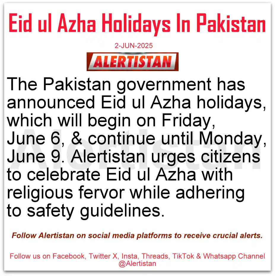 Image from Alertistan: *Alertistan Holiday Alert | Pakistan* <a class="text-blue-500 hover:u...