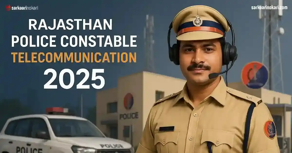 Image from SarkaariNokari.com: 🔔 Apply for Rajasthan Police Constable Telecommunication Recruitment ...