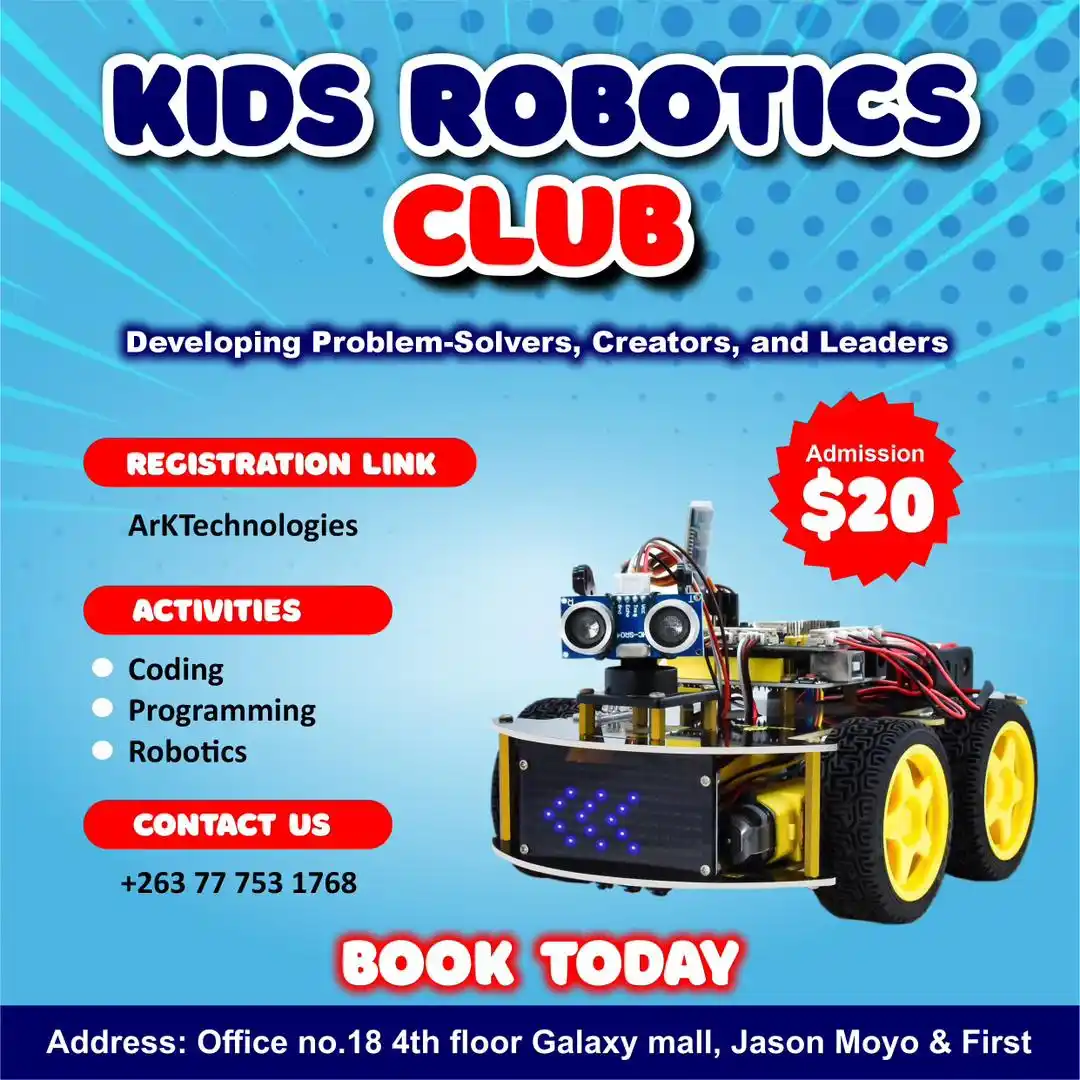 Image from Opportunities In Zimbabwe And Beyond: *ARKTECH ROBOTICS* Empowering Young Minds in Robotics, Programming, an...