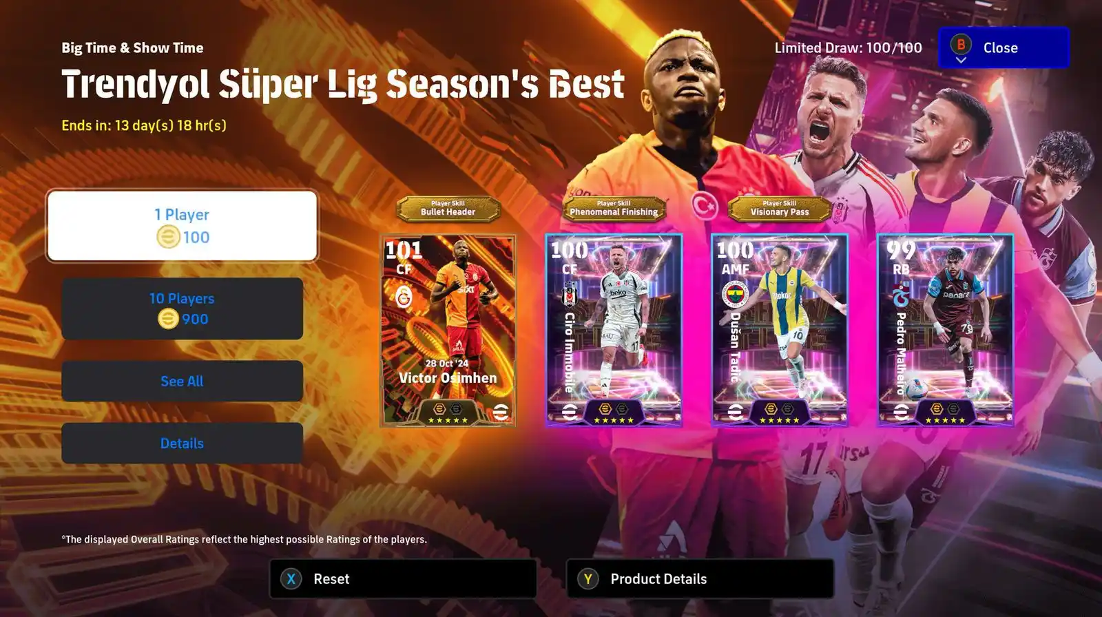 Image from TUNDHEX-eFootball™Hub: *BIG-TIME & SHOWTIME: Trendyol Season’s Best* ◎🇳🇬 Victor Osimhen - ...