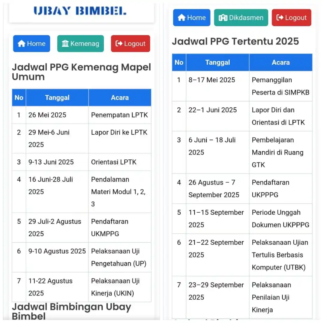 Image from UBAY: _Bismillah_ *Bimbingan PPG 2025* 0851-5988-0093...