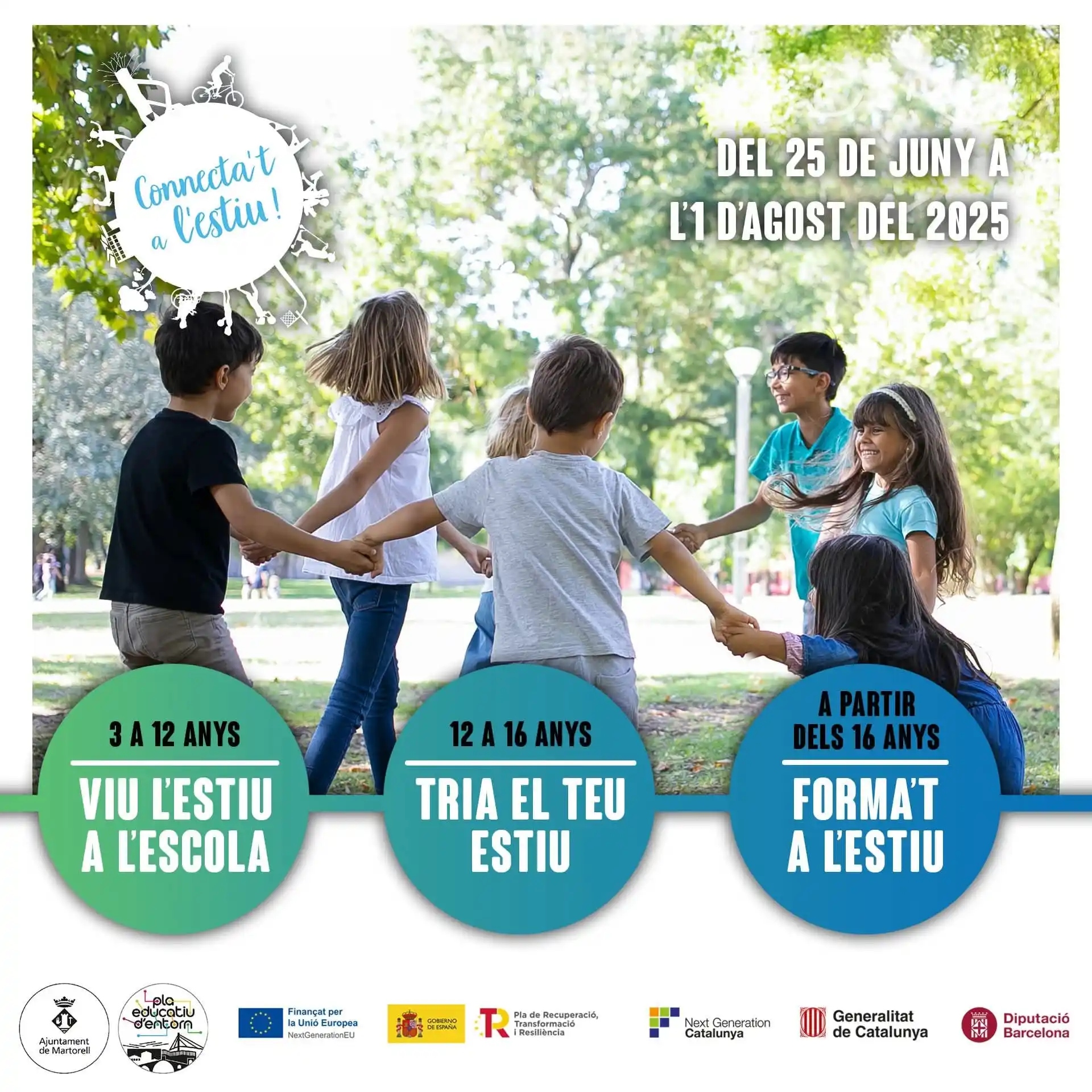 Image from Ajuntament de Martorell: 🌞 CONNECTA'T AMB L'ESTIU! 📅 Inscripcions obertes 👉 https://patronat...