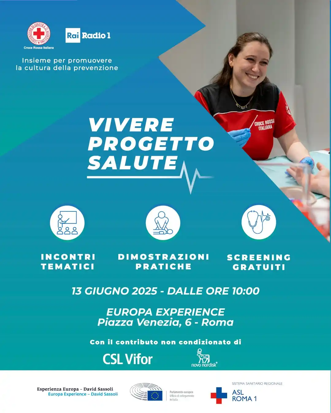 Image from Croce Rossa Italiana : 📢 Croce Rossa Italiana e Rai Radio 1 insieme per una giornata di prev...
