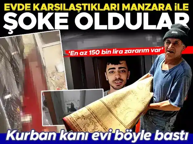 Image from Hürriyet: Dehşete düşüren görüntü, iki evi kurban kanı bastı! Daire sakini: Biri...