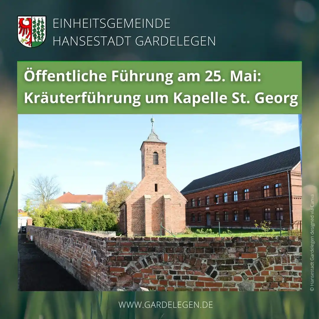 Image from Hansestadt Gardelegen: Die nächste öffentliche Führung der Hansestadt Gardelegen am Sonntag, ...