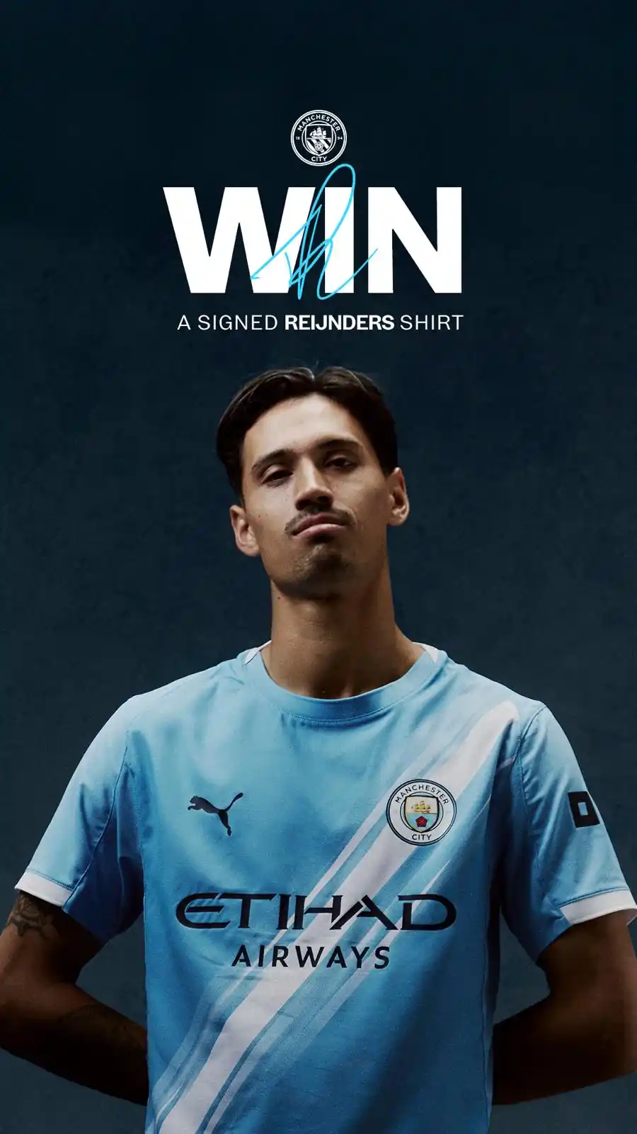 Image from Man City: Don’t miss your chance to win a signed Tijjani Reijnders shirt! 👕 E...