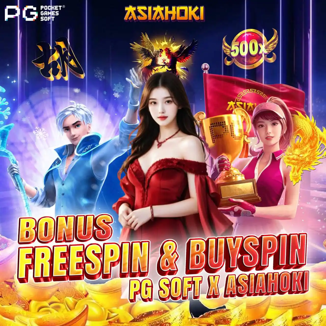 Image from ASIAHOKI OFFICIALS: 💥FREESPIN & BUYSPIN PG SOFT ASIAHOKI💥 • Berlaku untuk semua member...