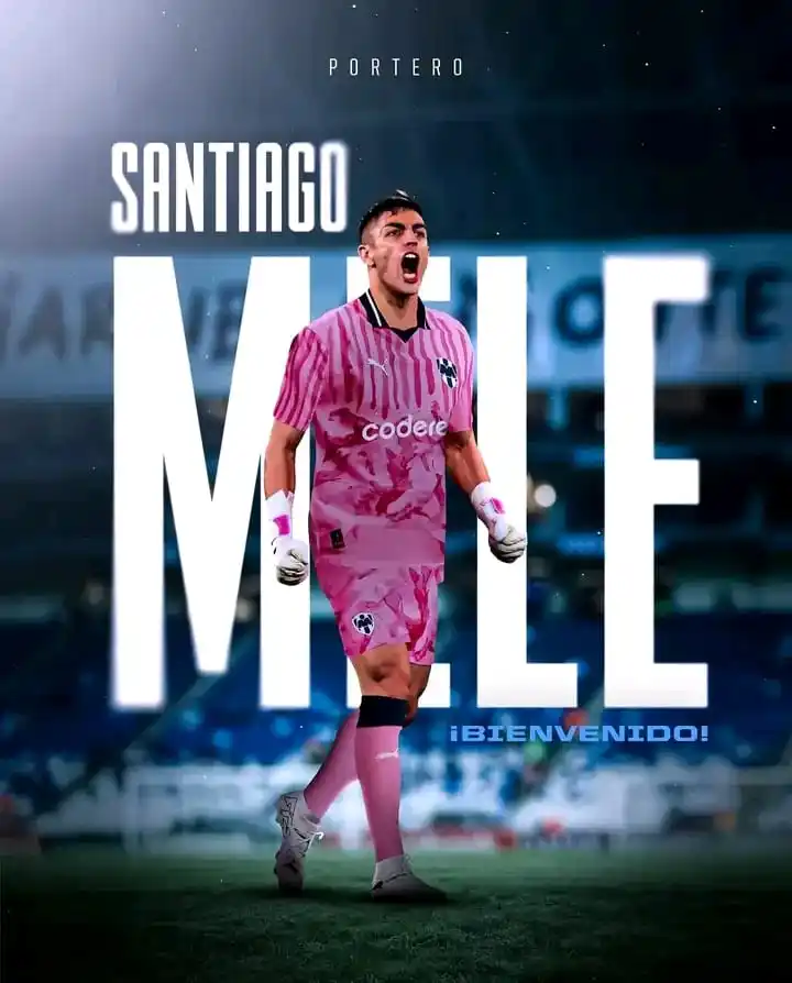 Image from PASIÓN ROJIBLANCO 🦈: ✅ OFICIAL| Rayados de Monterrey 🇲🇽 anuncia a Santiago Mele 🇺🇾 como...