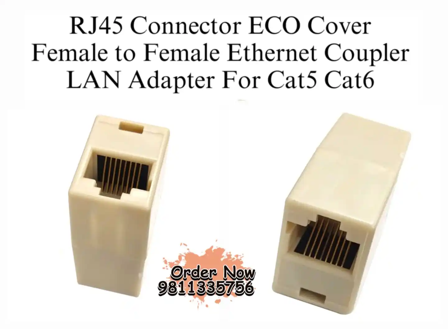 Image from Computer Laptop Accessories: RJ45 ECO Cover Female-to-Female Ethernet Coupler LAN Adapter (Cat5, Ca...