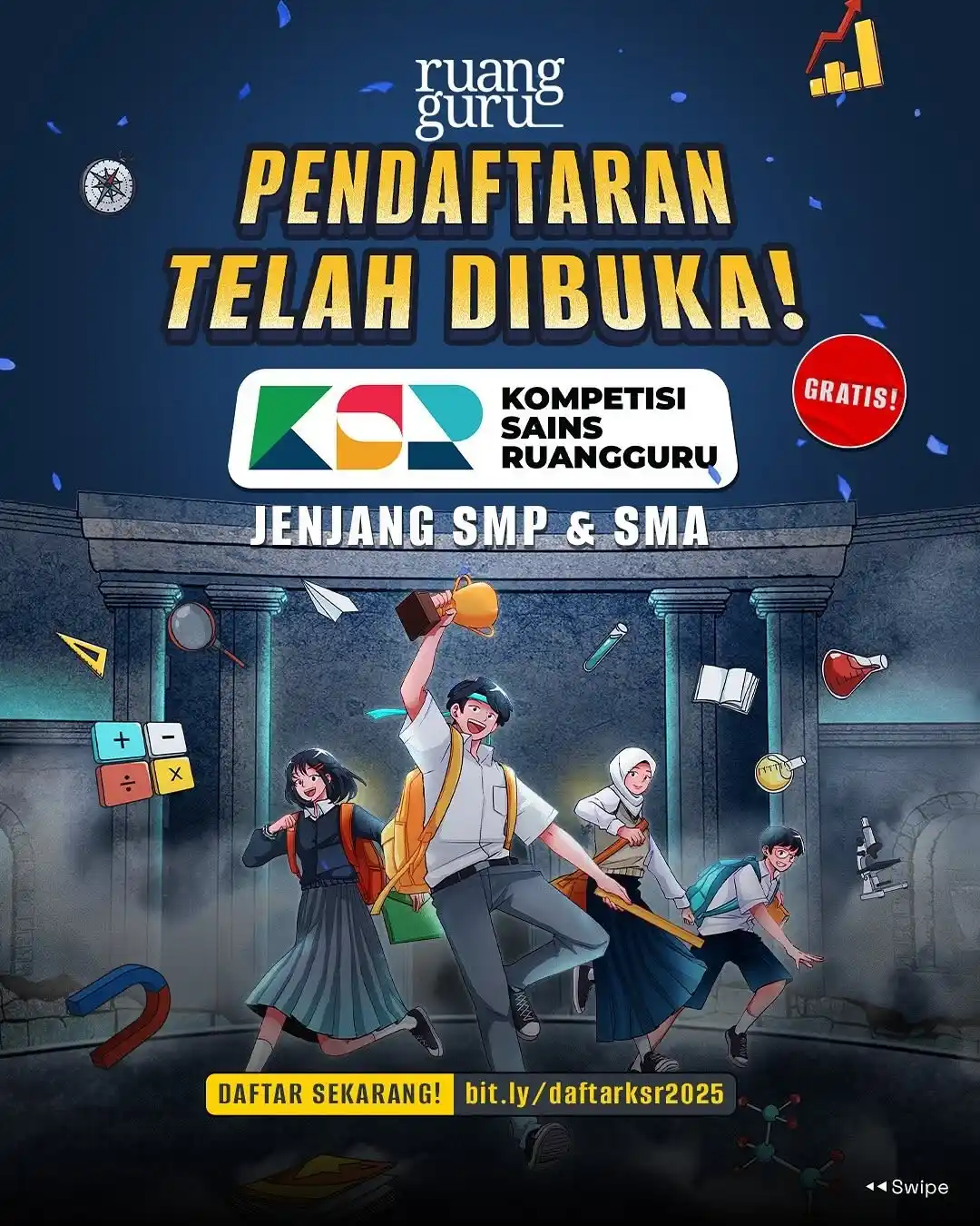 Image from Kompetisi Sains Ruangguru 2025 🏆: Selamat datang di *WhatsApp Channel Kompetisi Sains Ruangguru 2025!!* ...