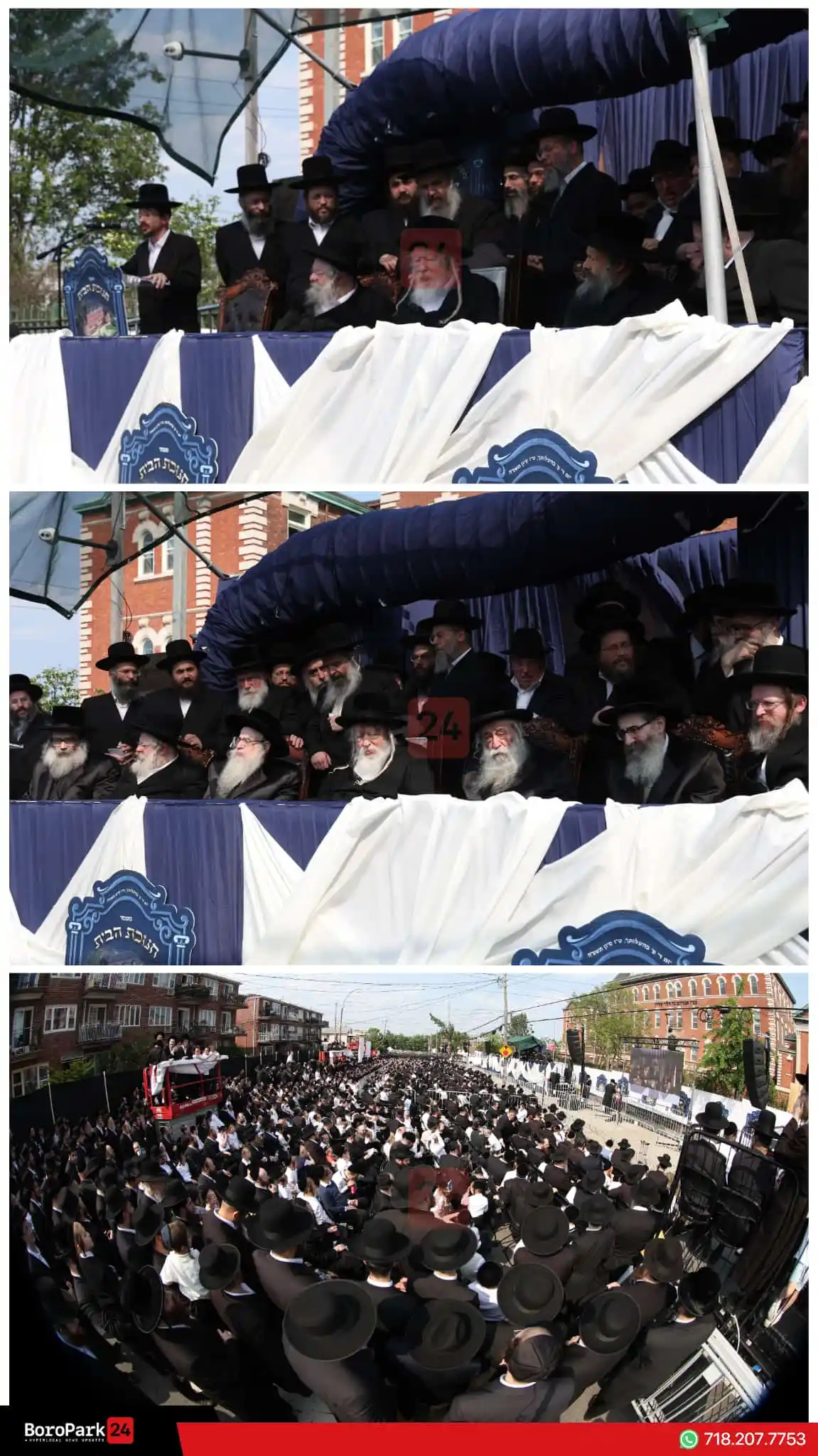 Image from BoroPark24: Thousands attended this afternoon the Chanikas Habayis of the Imrei Em...
