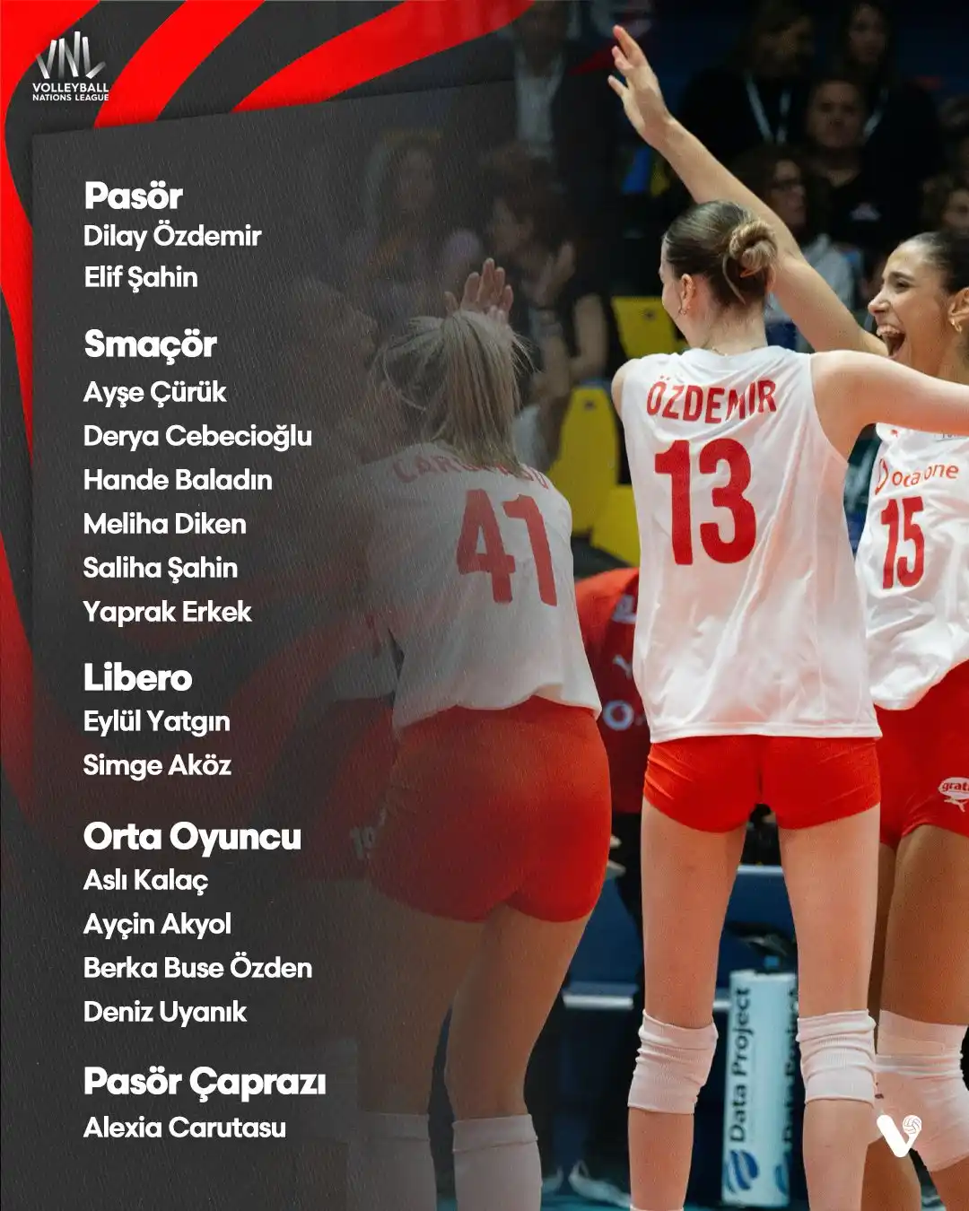 Image from Voleybol Magazin: 🇹🇷 Filenin Sultanları’nın Milletler Ligi 1. hafta Kadrosu belli oldu...