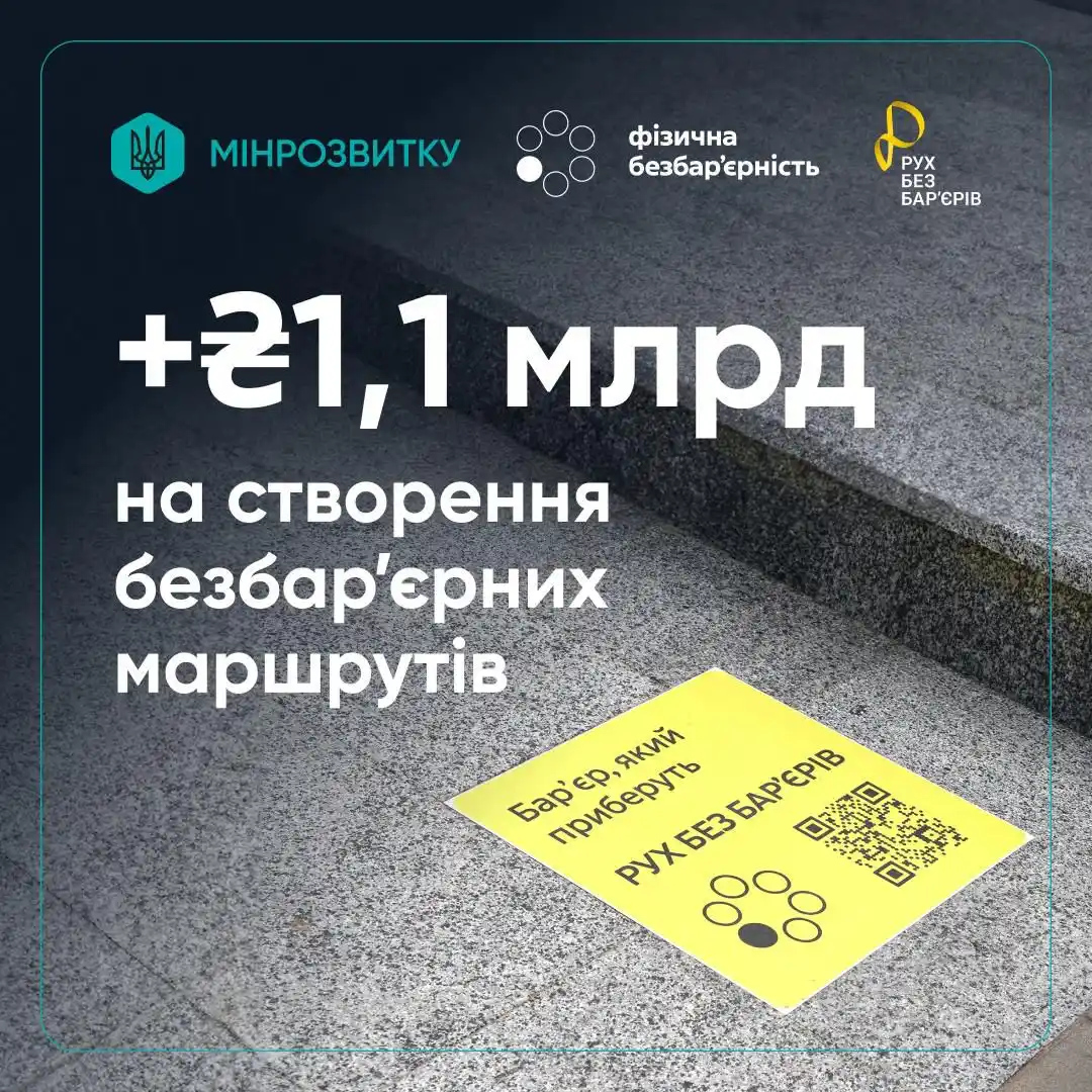 Image from Тернопільська ОВА🇺🇦: 🟢Уряд виділив понад 1,1 млрд гривень на створення безбар’єрних маршру...