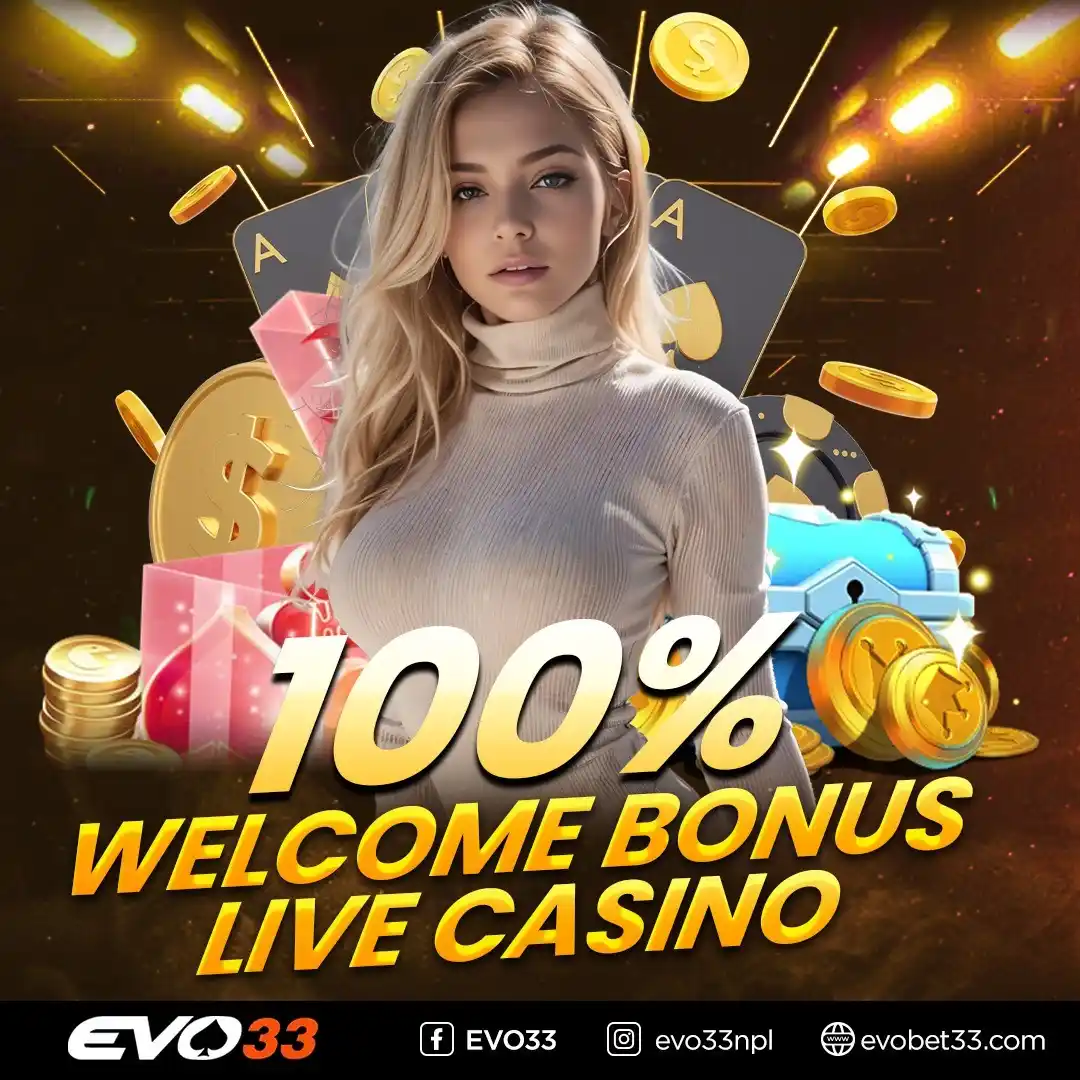 Image from EVO33 CHANNEL: 🃏 100% WELCOME BONUS! 🎉 🎥 Live Casino Thrills — Double Your First D...