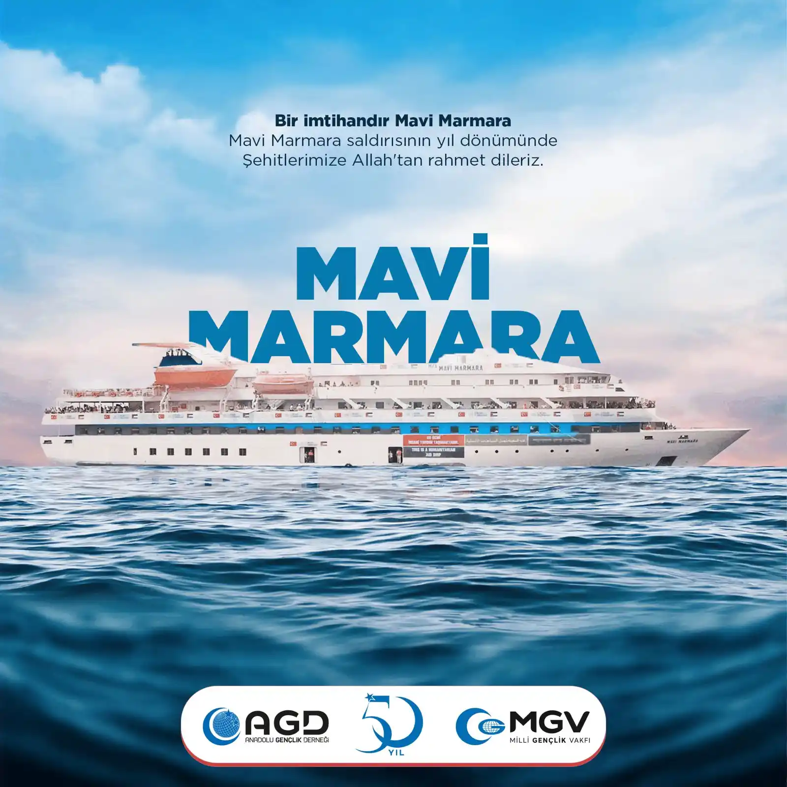 Image from AGD İstanbul: Bir imtihandır Mavi Marmara.. Mavi Marmara saldırısının yıl dönümünde...
