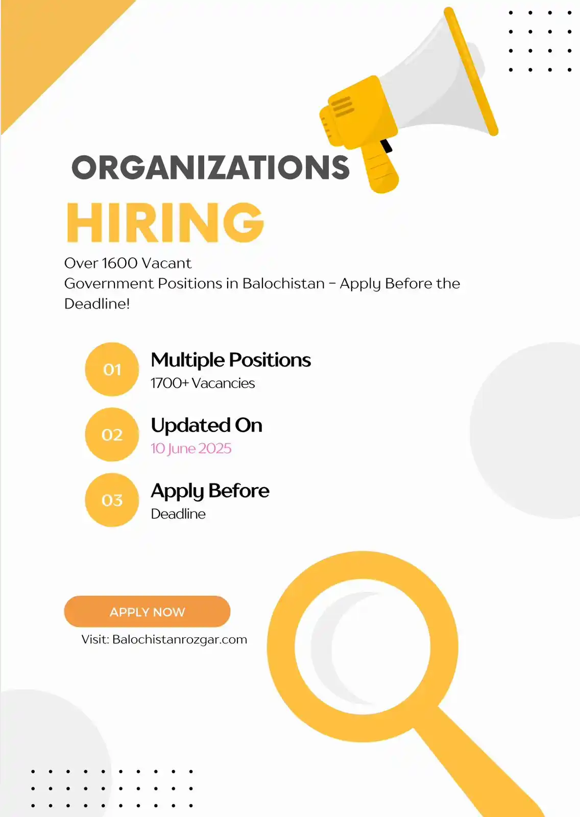 Image from Balochistanjobs.com: *بلوچستان کی درج ذیل 1700 سے زائد آسامیاں خالی ہیں جن کی تاریخ ابھی با...