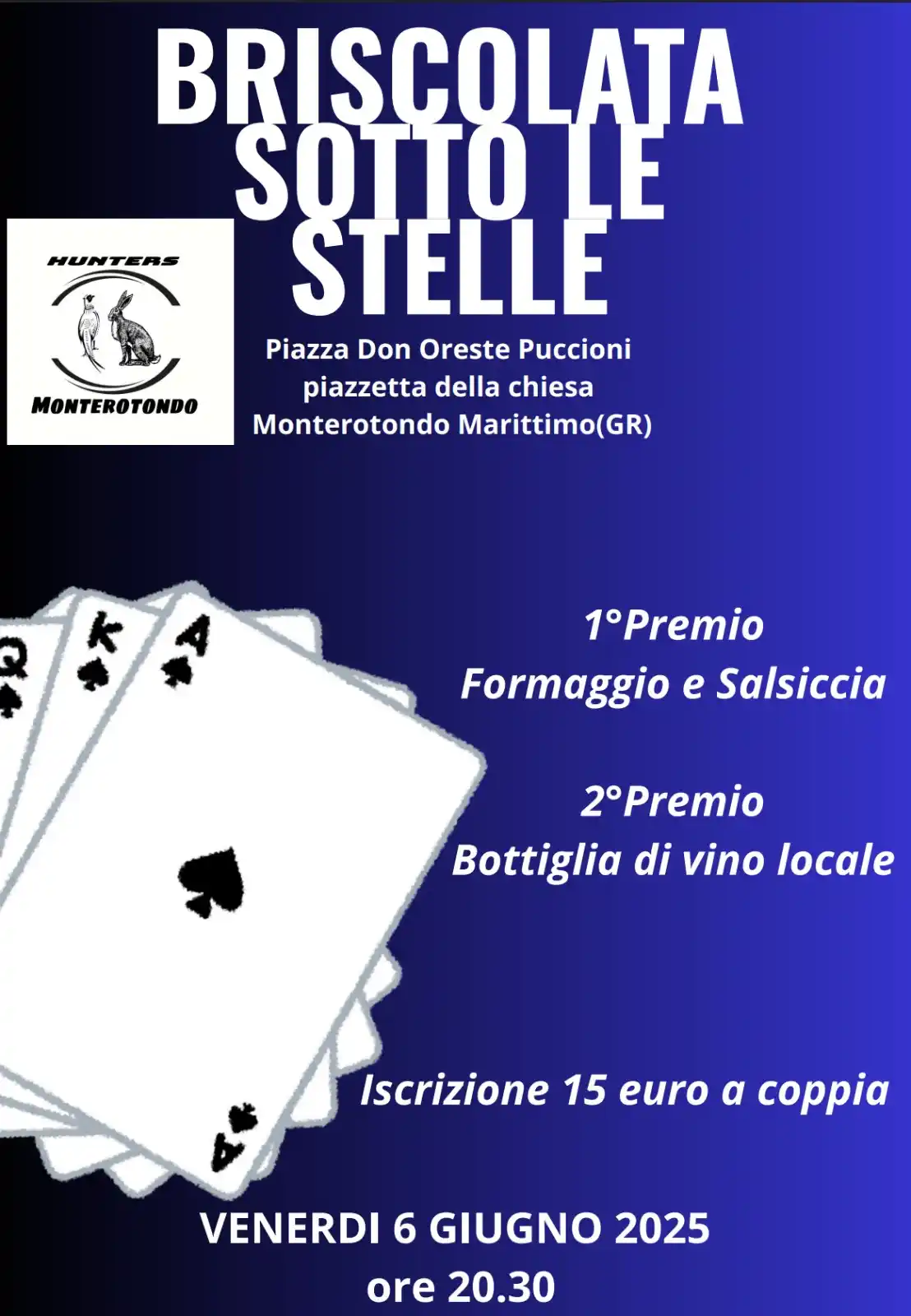 Image from Comune di Monterotondo Marittimo: 🃏✨ Briscolata sotto le stelle Piazza Don Oreste Puccioni – Piazzetta ...