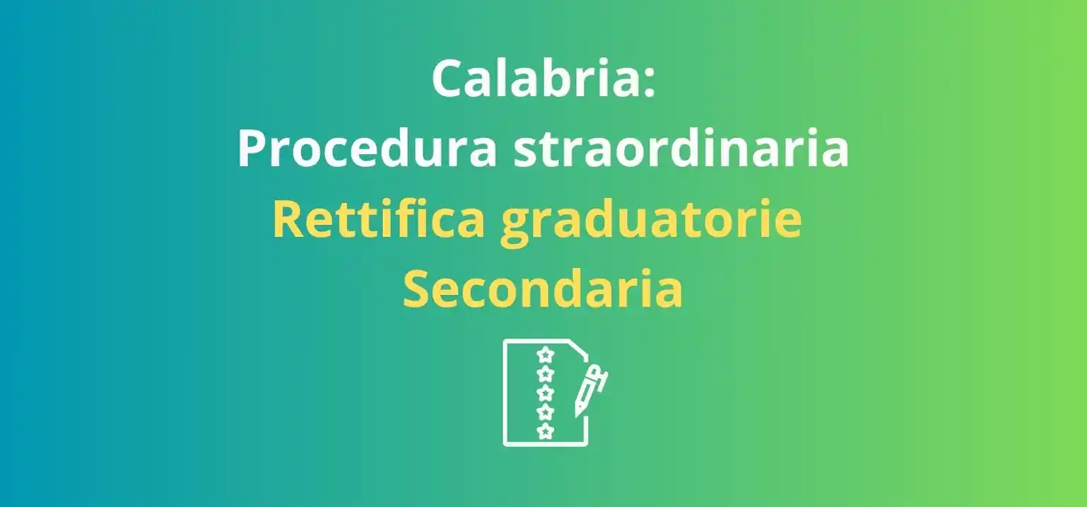 Image from SNADIR - Sindacato Nazionale: 📣Calabria: Procedura straordinaria - Rettificate le Graduatorie di Me...