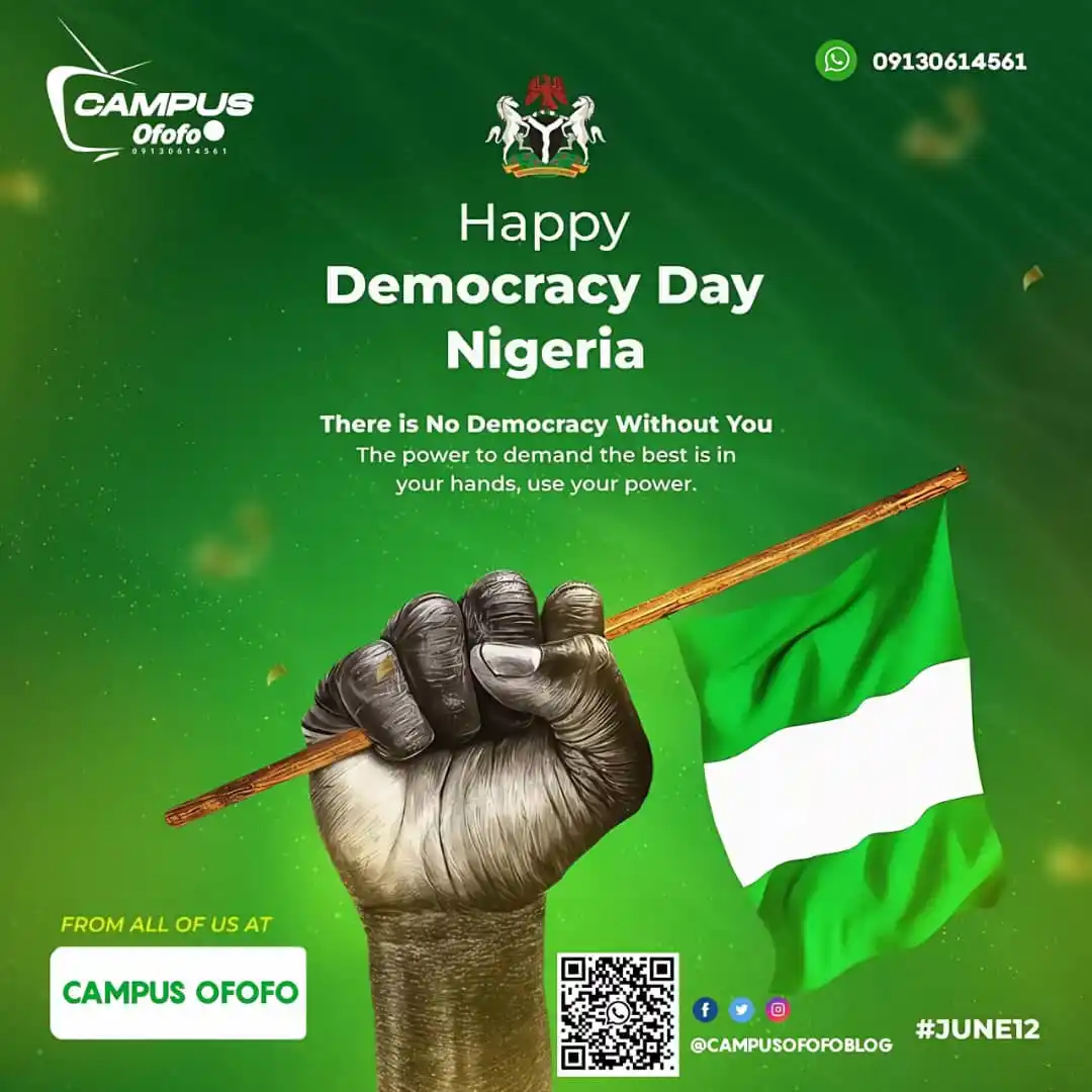 Image from Campus Ofofo 🥵😂: > Campus Ofofo Care's 🇳🇬 "Happy Democracy Day! 🌟💕 To our amazing ...