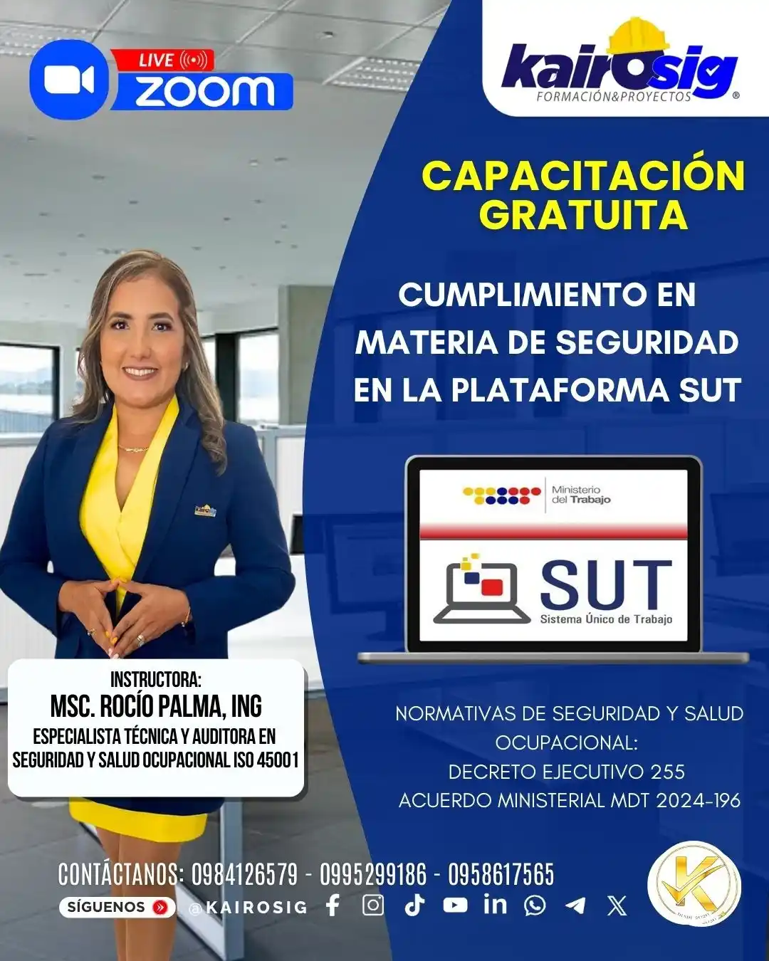 Image from Kairosig Formación & Proyectos: *📢 🎁 Capacitación Gratuita: CUMPLIMIENTO EN MATERIA DE SEGURIDAD Y E...