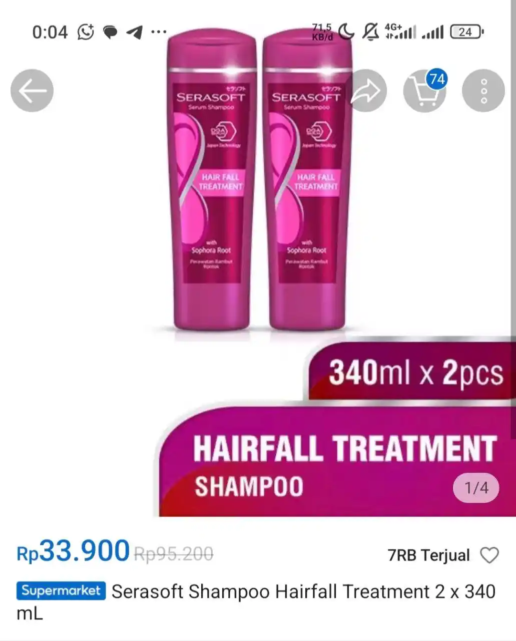 Image from Racun Shopee Receh: CEPETT YG GEDE Serasoft Shampoo Anti-Hairfall Hairfall Treatment 2 x 3...