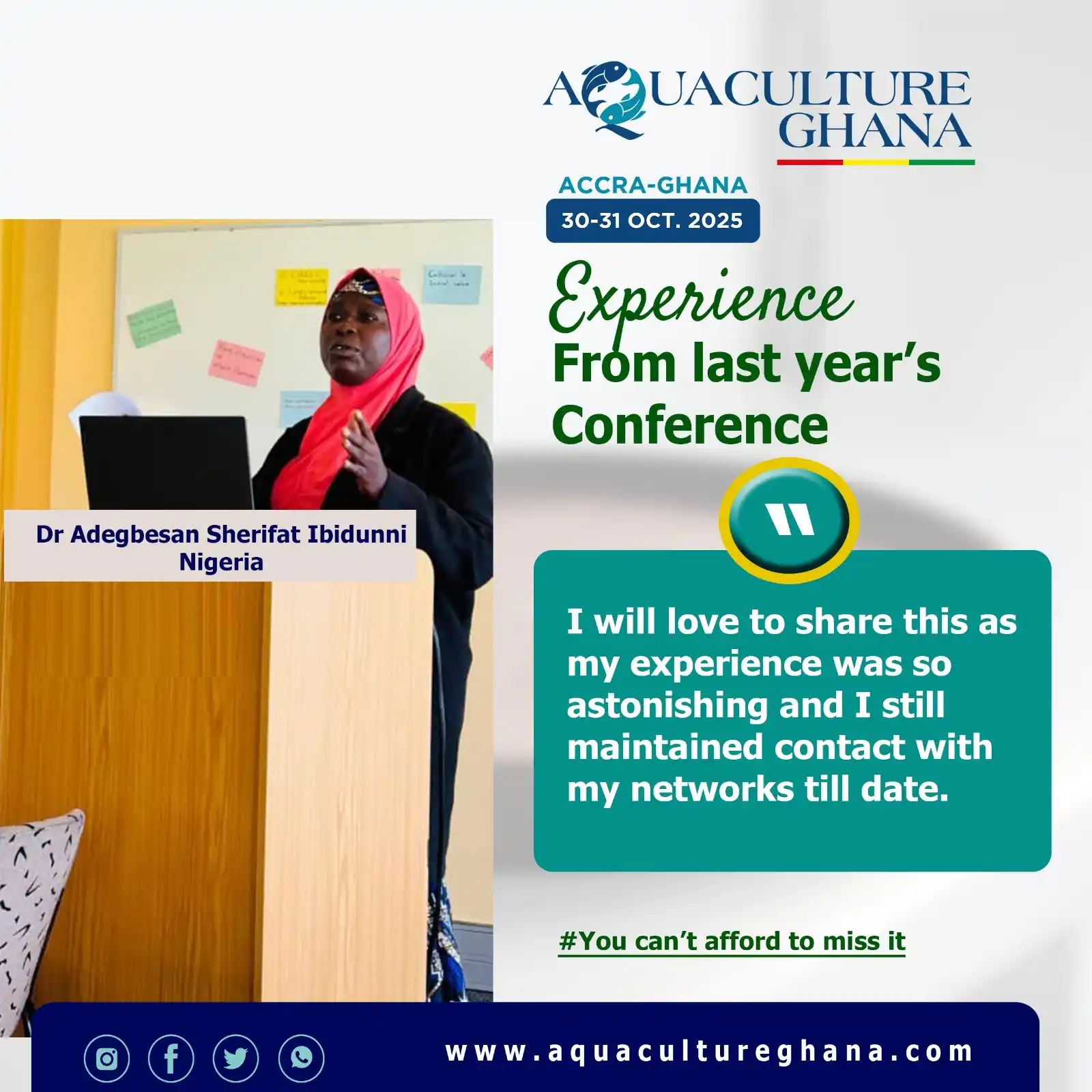 Image from Chamber of Aquaculture Ghana: Connections that last! Dr. Ibidunni shares how Aquaculture Ghana trans...