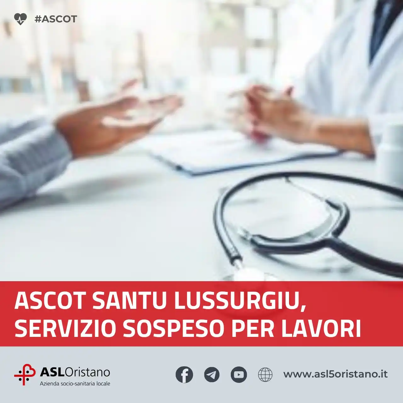 Image from Asl Oristano: 🔴 Da oggi, 🗓️mercoledì 11 giugno, fino a sabato 14, 🏥l’ambulatorio ...