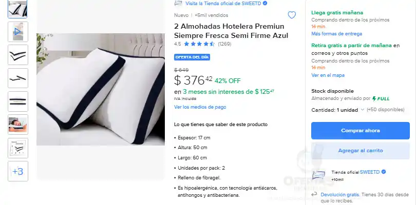 Image from Ofertas Increibles: 🌟 DESCANSO DE LUJO, FRESCURA INCOMPARABLE. 🌟 🎁 Mercado Libre: 2 Alm...
